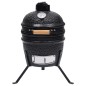 vidaXL Barbacoa 2 en 1 ahumadora Kamado de cerámica negro 56 cm vidaXL Barbacoa 2 en 1 ahumadora Kamado de cerámica negro 56 cm