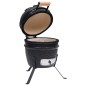 vidaXL Barbacoa 2 en 1 ahumadora Kamado de cerámica negro 56 cm vidaXL Barbacoa 2 en 1 ahumadora Kamado de cerámica negro 56 cm