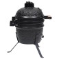 vidaXL Barbacoa 2 en 1 ahumadora Kamado de cerámica negro 56 cm vidaXL Barbacoa 2 en 1 ahumadora Kamado de cerámica negro 56 cm