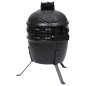 vidaXL Barbacoa 2 en 1 ahumadora Kamado de cerámica negro 56 cm vidaXL Barbacoa 2 en 1 ahumadora Kamado de cerámica negro 56 cm