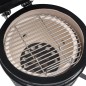 vidaXL Barbacoa 2 en 1 ahumadora Kamado de cerámica negro 56 cm vidaXL Barbacoa 2 en 1 ahumadora Kamado de cerámica negro 56 cm