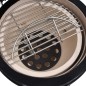 vidaXL Barbacoa 2 en 1 ahumadora Kamado de cerámica negro 56 cm vidaXL Barbacoa 2 en 1 ahumadora Kamado de cerámica negro 56 cm