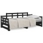 vidaXL Sofá cama extraíble madera maciza de pino negro 2x(90x200) cm vidaXL Sofá cama extraíble madera maciza de pino negro 2x(90x200) cm