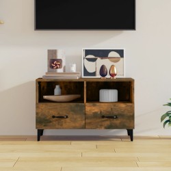 vidaXL Mueble para TV madera contrachapada roble ahumado 80x36x50 cm