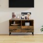 vidaXL Mueble para TV madera contrachapada roble ahumado 80x36x50 cm