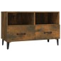 vidaXL Mueble para TV madera contrachapada roble ahumado 80x36x50 cm