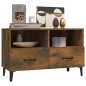 vidaXL Mueble para TV madera contrachapada roble ahumado 80x36x50 cm