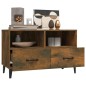 vidaXL Mueble para TV madera contrachapada roble ahumado 80x36x50 cm