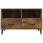 vidaXL Mueble para TV madera contrachapada roble ahumado 80x36x50 cm