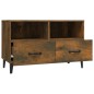 vidaXL Mueble para TV madera contrachapada roble ahumado 80x36x50 cm