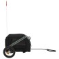 vidaXL Remolque de bicicleta mascotas hierro tela Oxford gris negro vidaXL Remolque de bicicleta mascotas hierro tela Oxford gris negro