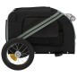 vidaXL Remolque de bicicleta mascotas hierro tela Oxford gris negro vidaXL Remolque de bicicleta mascotas hierro tela Oxford gris negro