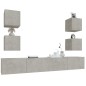 vidaXL Set de muebles de TV 6 pzas madera contrachapada gris hormigón vidaXL Set de muebles de TV 6 pzas madera contrachapada gris hormigón