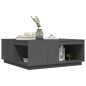 vidaXL Mesa de centro madera maciza de pino gris 100x101x40,5 cm