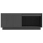 vidaXL Mesa de centro madera maciza de pino gris 100x101x40,5 cm