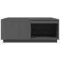 vidaXL Mesa de centro madera maciza de pino gris 100x101x40,5 cm