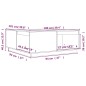 vidaXL Mesa de centro madera maciza de pino gris 100x101x40,5 cm