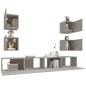 vidaXL Set de muebles de TV 6 pzas madera contrachapada gris hormigón vidaXL Set de muebles de TV 6 pzas madera contrachapada gris hormigón