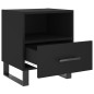 vidaXL Mesita de noche madera de ingeniería negro 40x35x47,5 cm vidaXL Mesita de noche madera de ingeniería negro 40x35x47,5 cm
