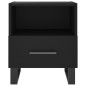 vidaXL Mesita de noche madera de ingeniería negro 40x35x47,5 cm vidaXL Mesita de noche madera de ingeniería negro 40x35x47,5 cm