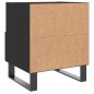 vidaXL Mesita de noche madera de ingeniería negro 40x35x47,5 cm vidaXL Mesita de noche madera de ingeniería negro 40x35x47,5 cm