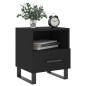 vidaXL Mesita de noche madera de ingeniería negro 40x35x47,5 cm vidaXL Mesita de noche madera de ingeniería negro 40x35x47,5 cm
