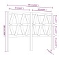 vidaXL Cabecero de cama madera maciza de pino 126x4x100 cm vidaXL Cabecero de cama madera maciza de pino 126x4x100 cm