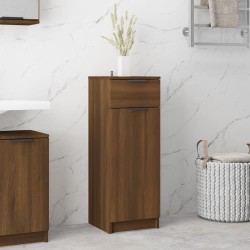 vidaXL Armario de baño madera contrachapada marrón roble 32x34x90 cm