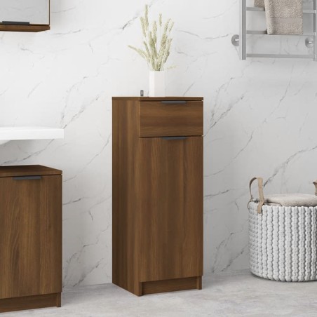 vidaXL Armario de baño madera contrachapada marrón roble 32x34x90 cm