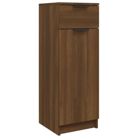 vidaXL Armario de baño madera contrachapada marrón roble 32x34x90 cm