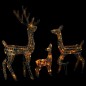 vidaXL Familia de renos de Navidad acrílico 300 LEDs de colores vidaXL Familia de renos de Navidad acrílico 300 LEDs de colores