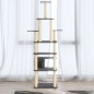 vidaXL Rascador para gatos con postes de sisal gris oscuro 183 cm
