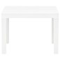vidaXL Mesa de jardín con 2 bancos plástico blanco vidaXL Mesa de jardín con 2 bancos plástico blanco
