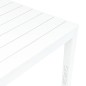 vidaXL Mesa de jardín con 2 bancos plástico blanco vidaXL Mesa de jardín con 2 bancos plástico blanco
