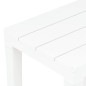 vidaXL Mesa de jardín con 2 bancos plástico blanco vidaXL Mesa de jardín con 2 bancos plástico blanco