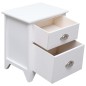vidaXL Mesita de noche madera de Paulownia blanco 38x28x45 cm vidaXL Mesita de noche madera de Paulownia blanco 38x28x45 cm