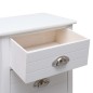 vidaXL Mesita de noche madera de Paulownia blanco 38x28x45 cm vidaXL Mesita de noche madera de Paulownia blanco 38x28x45 cm