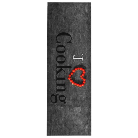vidaXL Alfombra de cocina lavable Cooking 45x150 cm