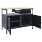 vidaXL Banco de trabajo de acero negro 120x60x85 cm vidaXL Banco de trabajo de acero negro 120x60x85 cm