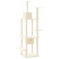 vidaXL Rascador para gatos con postes de sisal crema 176 cm vidaXL Rascador para gatos con postes de sisal crema 176 cm