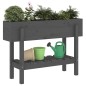 vidaXL Arriate elevado de jardín madera maciza pino gris 101x30x69 cm vidaXL Arriate elevado de jardín madera maciza pino gris 101x30x69 cm