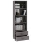 vidaXL Aparador HAMAR madera maciza de pino gris claro 60x35x180 cm vidaXL Aparador HAMAR madera maciza de pino gris claro 60x35x180 cm
