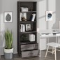 vidaXL Aparador HAMAR madera maciza de pino gris claro 60x35x180 cm vidaXL Aparador HAMAR madera maciza de pino gris claro 60x35x180 cm