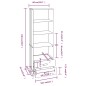 vidaXL Aparador HAMAR madera maciza de pino gris claro 60x35x180 cm vidaXL Aparador HAMAR madera maciza de pino gris claro 60x35x180 cm