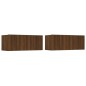 vidaXL Set de muebles para TV 4 pzas madera contrachapada marrón roble