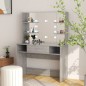 vidaXL Tocador de maquillaje luces LED MDF gris hormigón 100x40x135 cm vidaXL Tocador de maquillaje luces LED MDF gris hormigón 100x40x135 cm