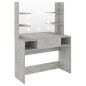 vidaXL Tocador de maquillaje luces LED MDF gris hormigón 100x40x135 cm vidaXL Tocador de maquillaje luces LED MDF gris hormigón 100x40x135 cm