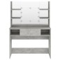 vidaXL Tocador de maquillaje luces LED MDF gris hormigón 100x40x135 cm vidaXL Tocador de maquillaje luces LED MDF gris hormigón 100x40x135 cm