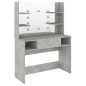 vidaXL Tocador de maquillaje luces LED MDF gris hormigón 100x40x135 cm vidaXL Tocador de maquillaje luces LED MDF gris hormigón 100x40x135 cm