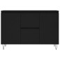 vidaXL Aparador de madera de ingeniería negro 104x35x70 cm